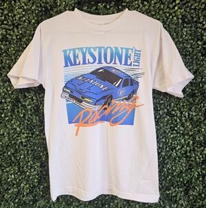 Mens Medium Keystone Light Racing Tshirt